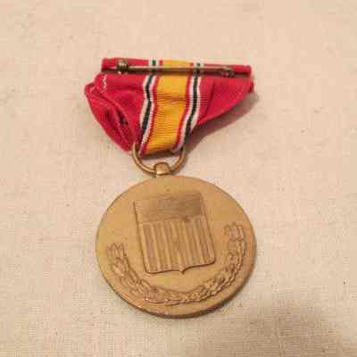 Back side of National Defense Medal
