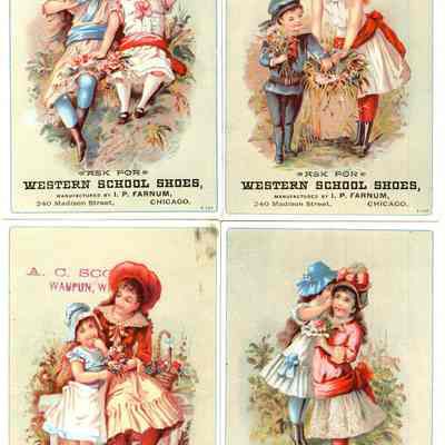 Ad cards for Wester School Shoes