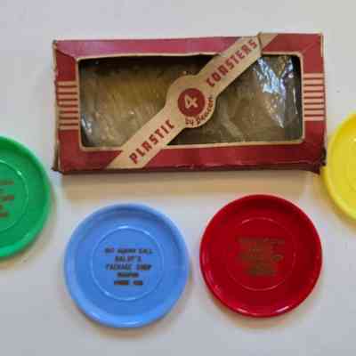 Coaster Set, With Box, Baldy's Package Shop