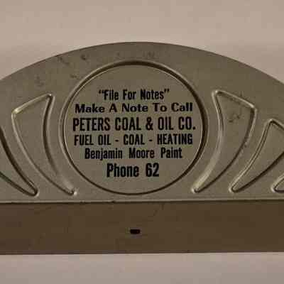 Note Holder, Peters Coal & Oil