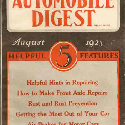 Booklet, Shaler, American Automobile Digest, 1923