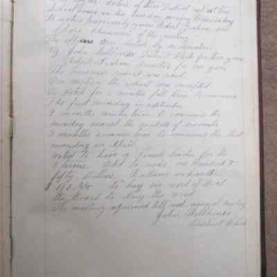 First recorded meeting minutes, 1892