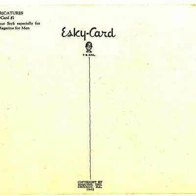 Postcard showing the Emperor Hirohito as being very evil.