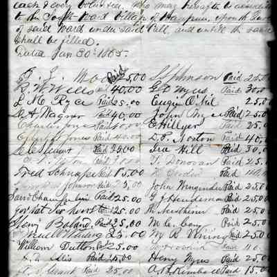 Civil War Ledger