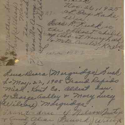 P. 106, information about Lena Deora Luck.