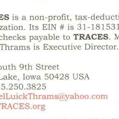 Information on Traces business card