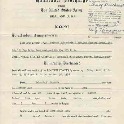Discharge papers