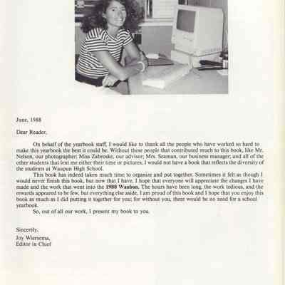 Waubun 1988 (Waupun H.S yearbook): Origformat: Other