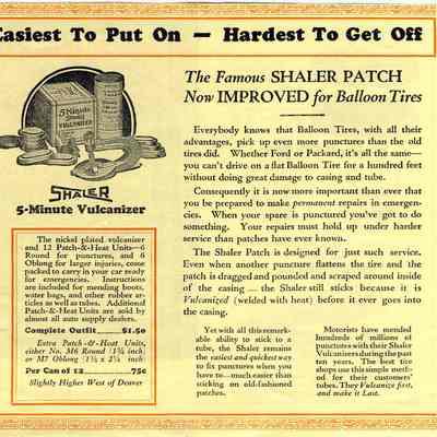 Brochure ad for Shaler Vulcanizer.