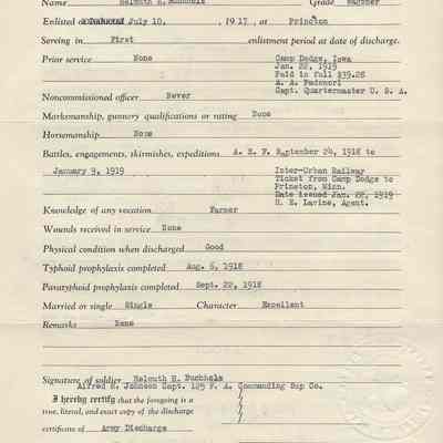 Buchholz enlistment