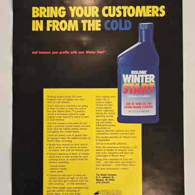 Advertisement, Rislone, Winter Start