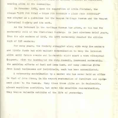 Page 3 Waupun Historical Society History