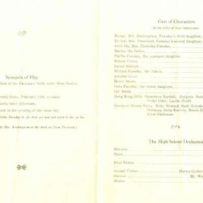 Program of 1917 Class play-"Green Stockings"