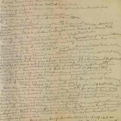 Philharmonic, Music Club, Extracts from Recording Secretary's Books, 1916-17