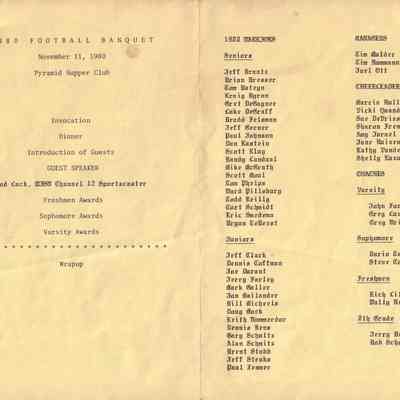 Waupun High School Banquet (Nov 11 1980): Origformat: Other