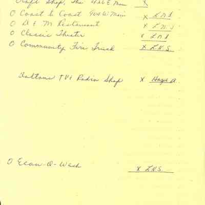 Back of page 2 of 1975 Business list
