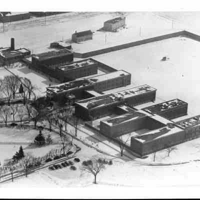 Photograph, Corrections, Wisconsin State Prison, Waupun 1950's aerial photo