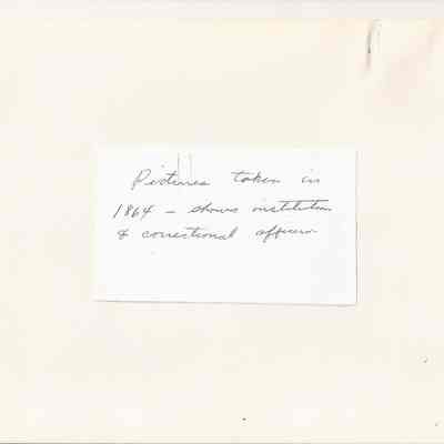 Back of 1864 photo of Wis. State Prison officers