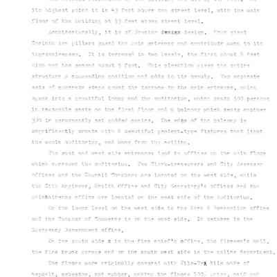 Historical info on Waupun City Hall cont.'