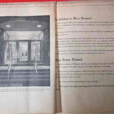 Photo of entry to Waupun Memorial Hospital-1951