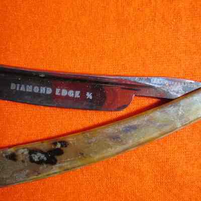 Razor, Straight-Edge, Tortoise Shell, Diamond Edge