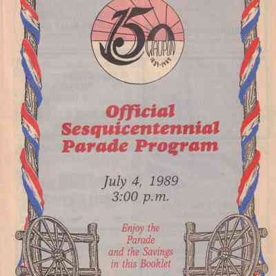 Program, Offical Sesquicentennial Parade Program, 150th Anniversary