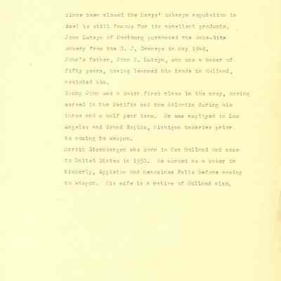 Historical info on Martin's Bake-Rite cont.'