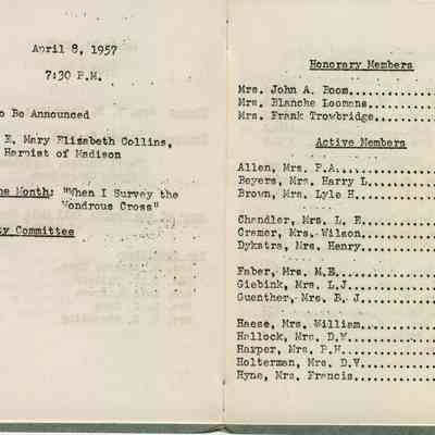 Waupun Philharmonic Club 1956-