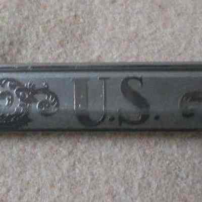 Reproduction sword of Civil War with carvings in it
