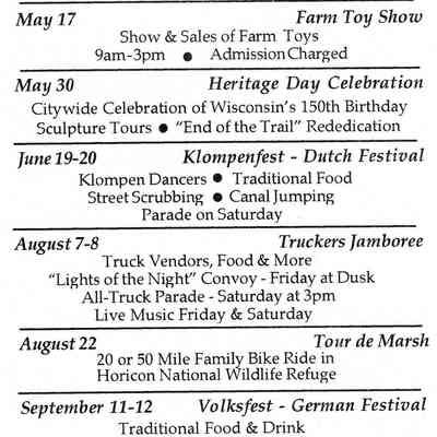 Waupun 1998 Festivals and Events