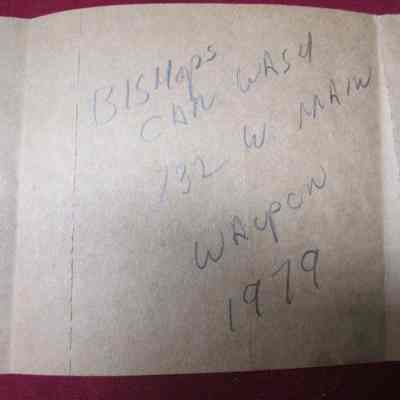 Handwritting on back of Gasohol bumper sticker