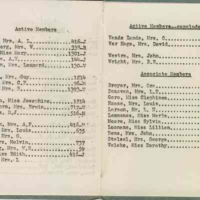 Waupun Philharmonic Club 1956-