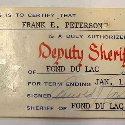 Identification Card, Fond du Lac County Deputy Sheriff, 1973