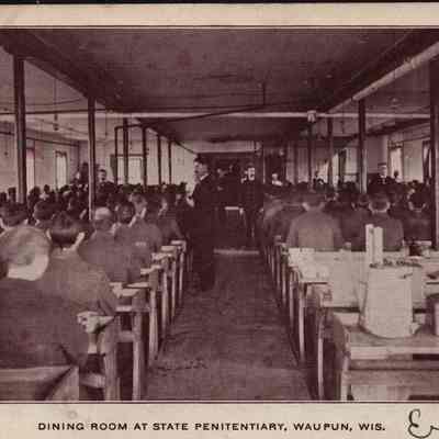 Postcard, Corrections, Wisconsin State Prison, Dining Room at State Penitentiary