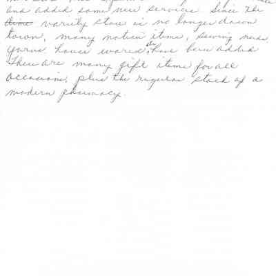 Historical info cont.' on Stoffel Drug