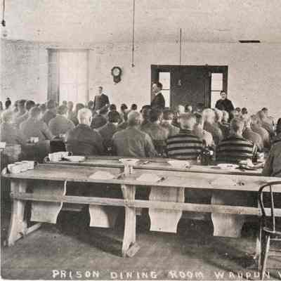 Postcard, Corrections, Wisconsin State Prison, Prison Dining Room