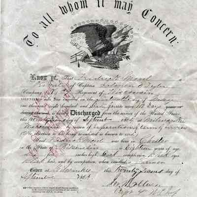 Civil War Discharge Papers