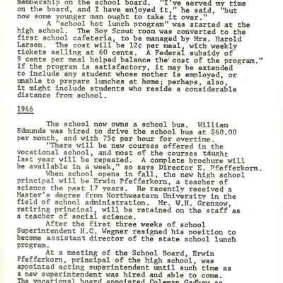 Page from book of History of Waupun Area Schools