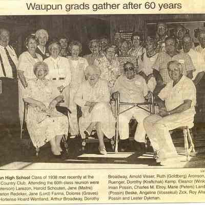Newspaper Clipping, Class of 1938, 60th Reunion