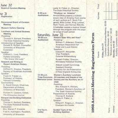 The Annual Meeting and Building Dedication