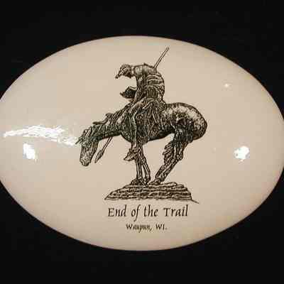 End of the Trail, Souvenir, Porcelain