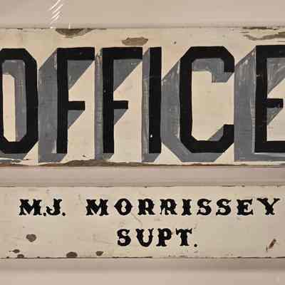Office Sign, M J Morrissey, Corrections, Wisconsin State Prison