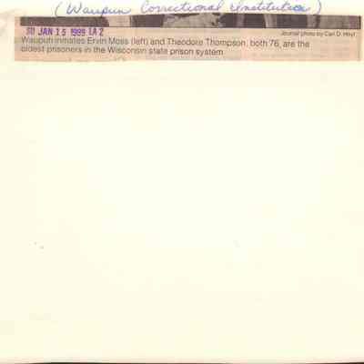 Info on back of photo of oldest inmates.