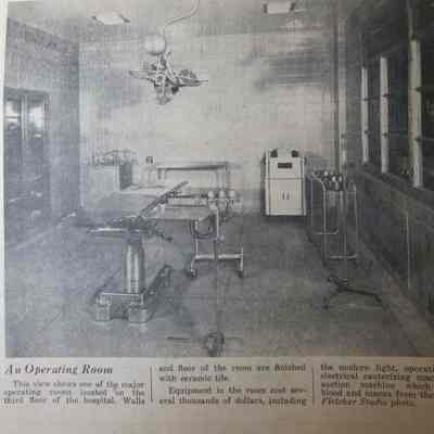 Photo of Operating Room in Waupun Memorial Hospital-1951
