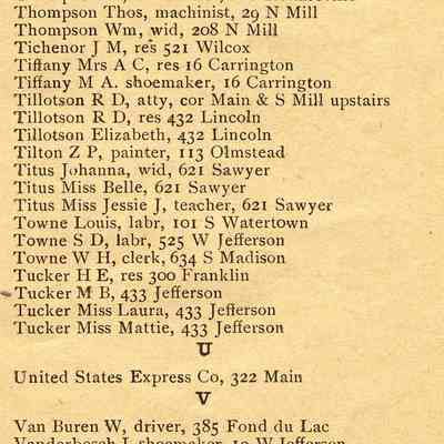 Waupun Directory 1898