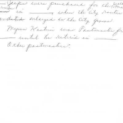 Info on Waupun Post Office cont.'