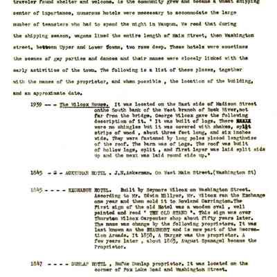 Business, Histories, Hotel, Brief History of Early Waupun Hotels
