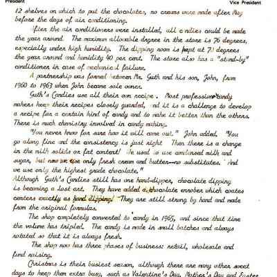 Page 3 of info about Guth's Candies 1976