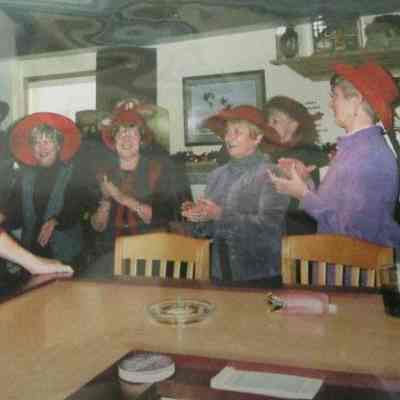 Red Hat Tea Bags w/guest of honor, Bob Fretschel
