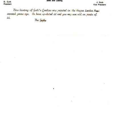 4th page of info on Guth's Candies 1976